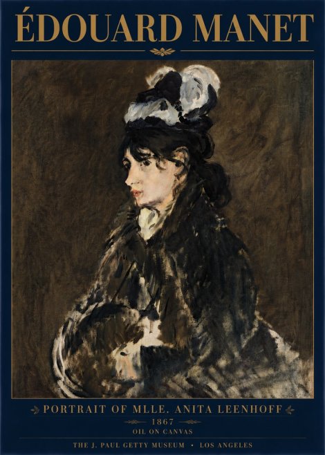 Édouard Manet Portrait of Mlle. Anita Leenhoff No5 - Plakát