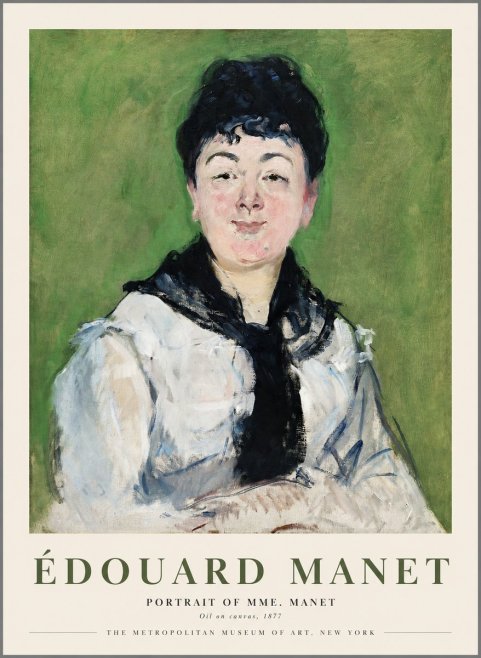 Édouard Manet Portrait of Mme. Manet No1 - Plakát