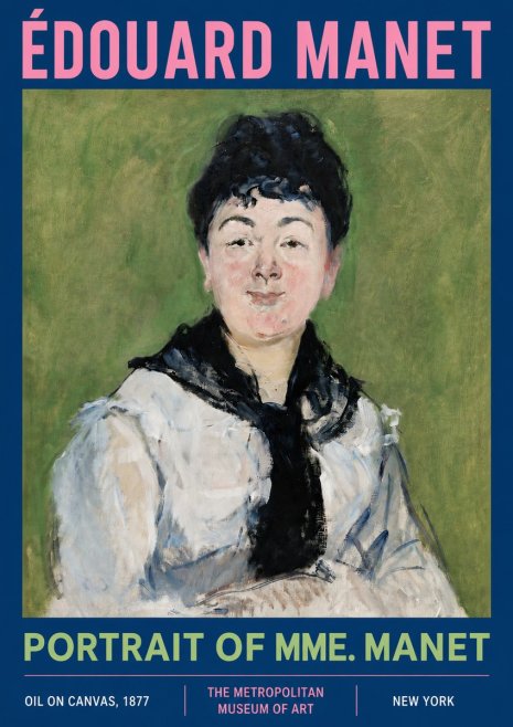 Édouard Manet Portrait of Mme. Manet No3 - Plakát