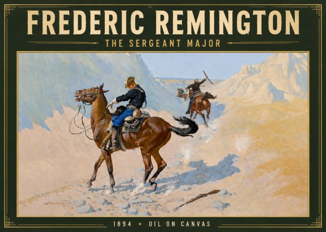 Frederic Remington The Sergeant Major No5 - Plakát