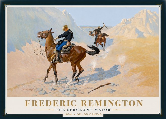 Frederic Remington The Sergeant Major No6 - Plakát