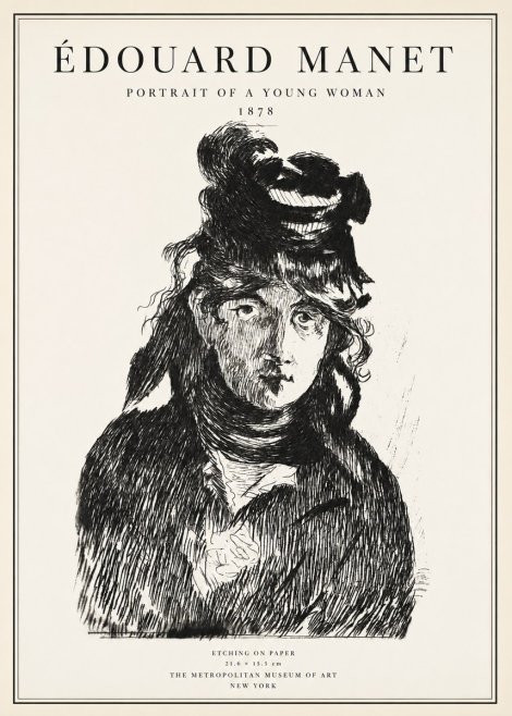 Édouard Manet Portrait of a Young Woman I No1 - Plakát