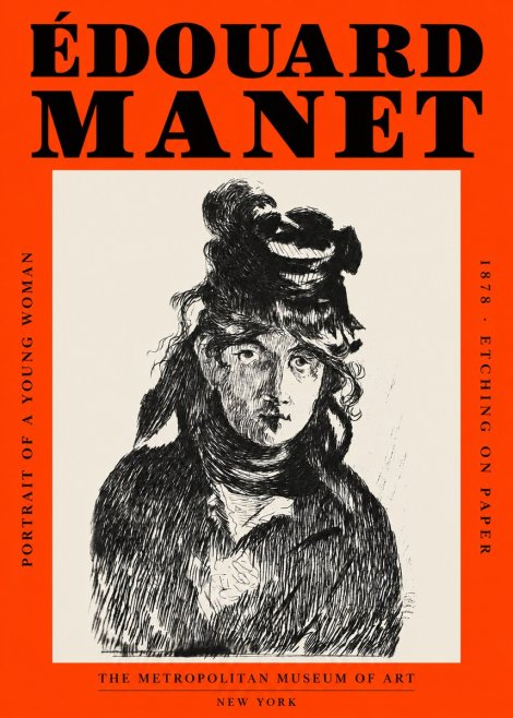 Édouard Manet Portrait of a Young Woman I No2 - Plakát