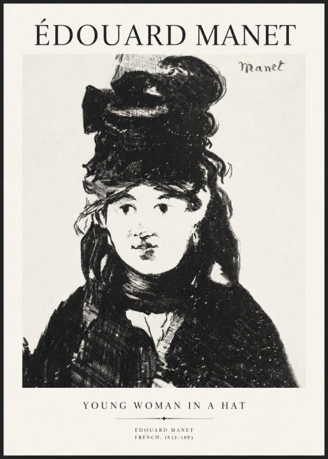 Édouard Manet Portrait of a Young Woman II No3 - Plakát