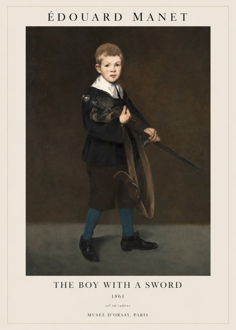 Édouard Manet The Boy with a Sword No1 - Plakát