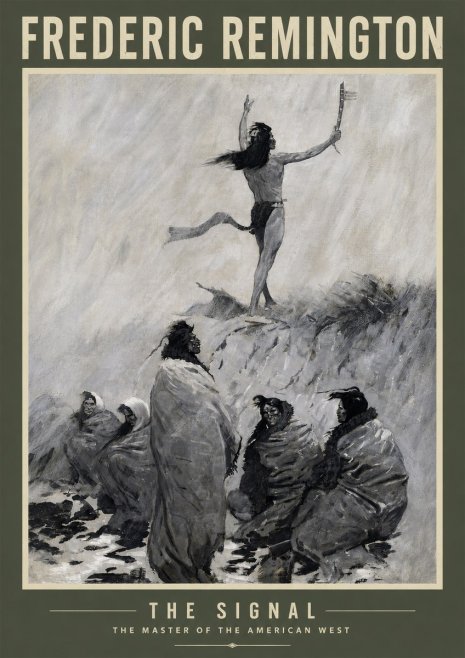 Frederic Remington The Signal No5 - Plakát