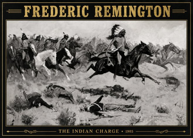 Frederic Remington The Indian Charge No5 - Plakát