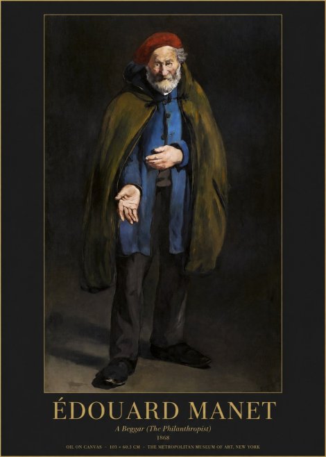 Édouard Manet A Beggar (the Philanthropist) No1 - Plakát