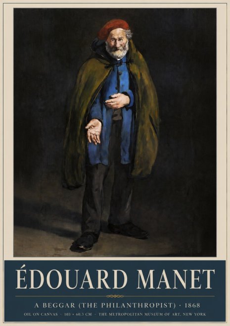 Édouard Manet A Beggar (the Philanthropist) No3 - Plakát