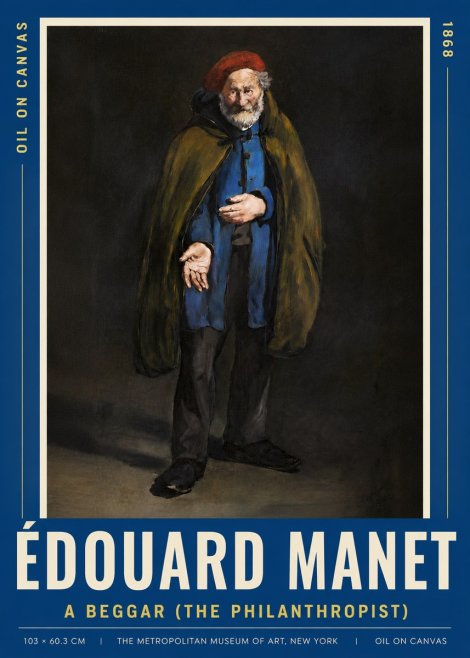 Édouard Manet A Beggar (the Philanthropist) No6 - Plakát