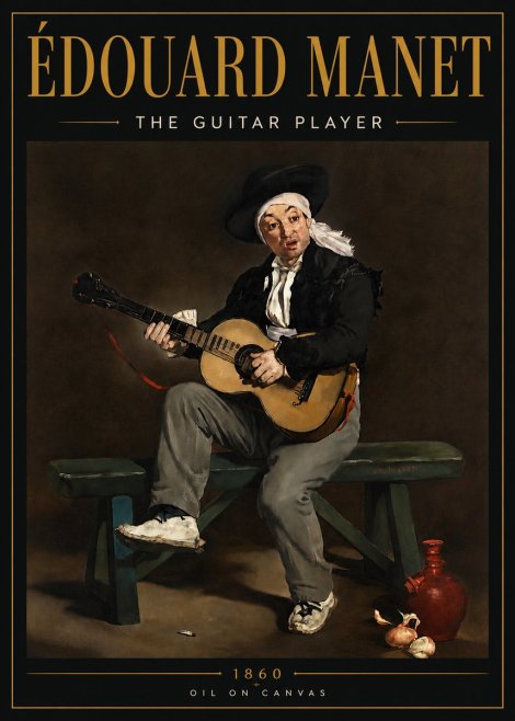 Édouard Manet The Guitar Player No4 - Plakát