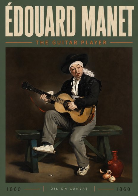 Édouard Manet The Guitar Player No5 - Plakát
