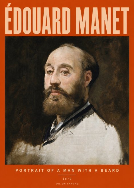 Édouard Manet Portrait of a Man with a Beard No5 - Plakát