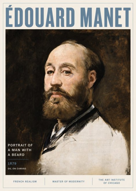 Édouard Manet Portrait of a Man with a Beard No6 - Plakát