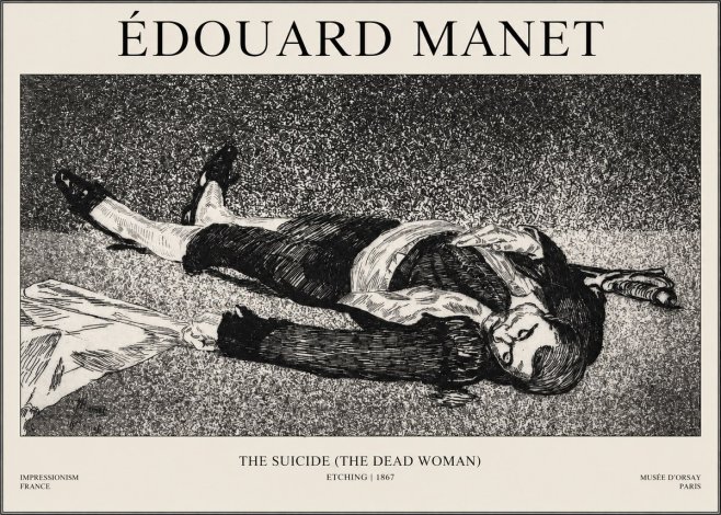 Édouard Manet The Suicide (the Dead Woman) No1 - Plakát