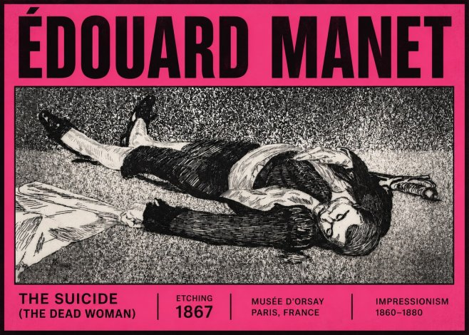 Édouard Manet The Suicide (the Dead Woman) No5 - Plakát