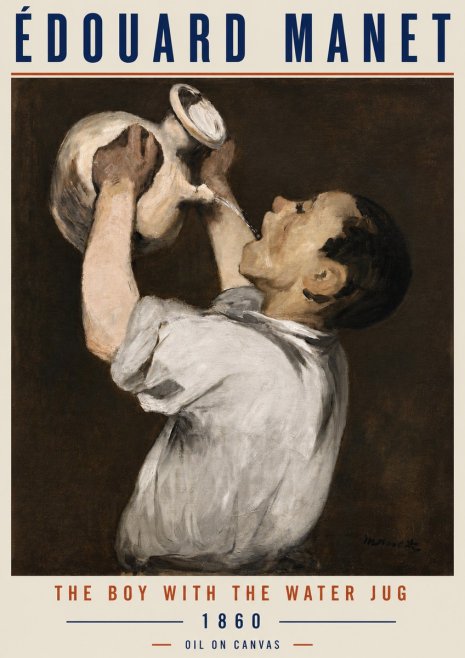 Édouard Manet The Boy with the Water Jug No4 - Plakát