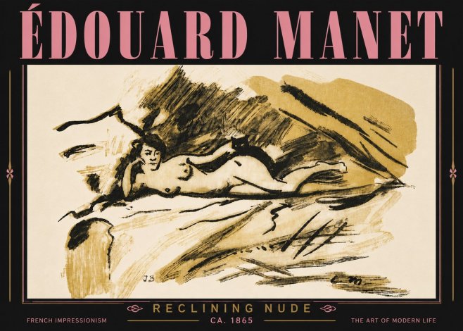 Édouard Manet Reclining Nude No6 - Plakát