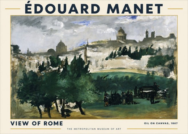 Édouard Manet View of Rome No4 - Plakát