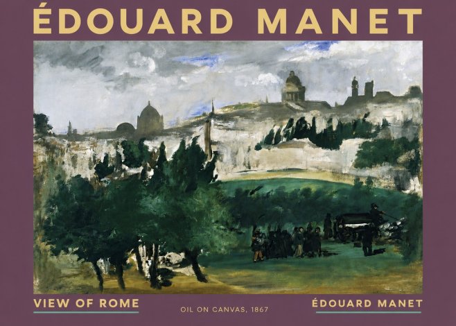 Édouard Manet View of Rome No5 - Plakát