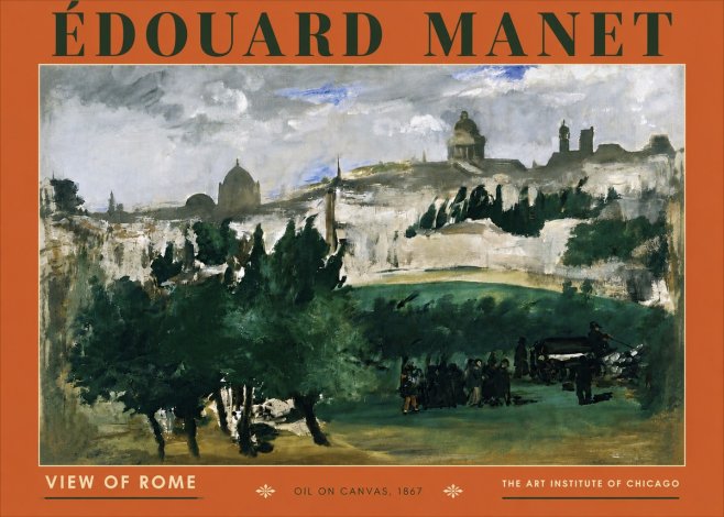 Édouard Manet View of Rome No6 - Plakát