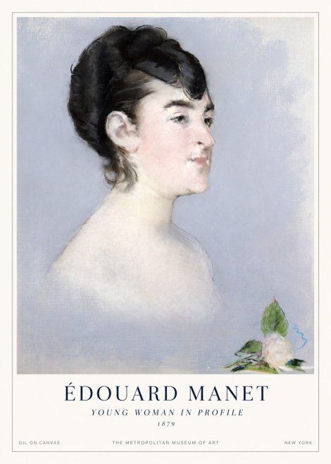 Édouard Manet Young Woman in Profile No1 - Plakát