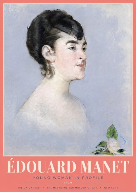 Édouard Manet Young Woman in Profile No3 - Plakát