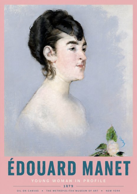 Édouard Manet Young Woman in Profile No6 - Plakát