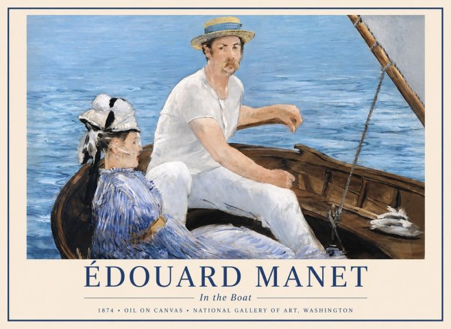 Édouard Manet Boating No6 - Plakát
