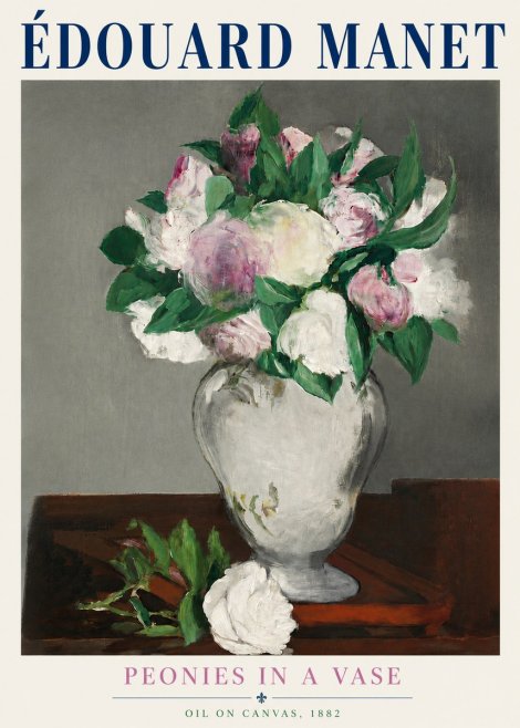 Édouard Manet Peonies in a Vase No5 - Plakát