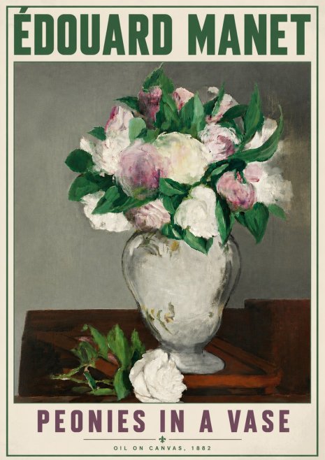 Édouard Manet Peonies in a Vase No6 - Plakát