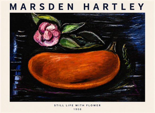 Marsden Hartley Still Life with Flower No5 - Plakát
