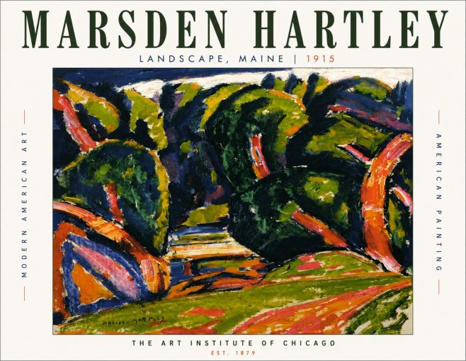Marsden Hartley Landscape, Maine No6 - Plakát