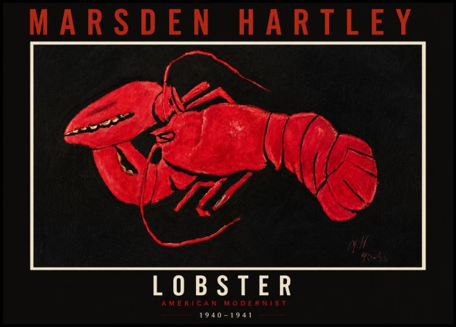 Marsden Hartley Lobster No5 - Plakát