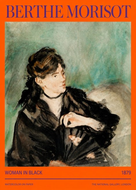 Berthe Morisot Woman in Black No2 - Plakát