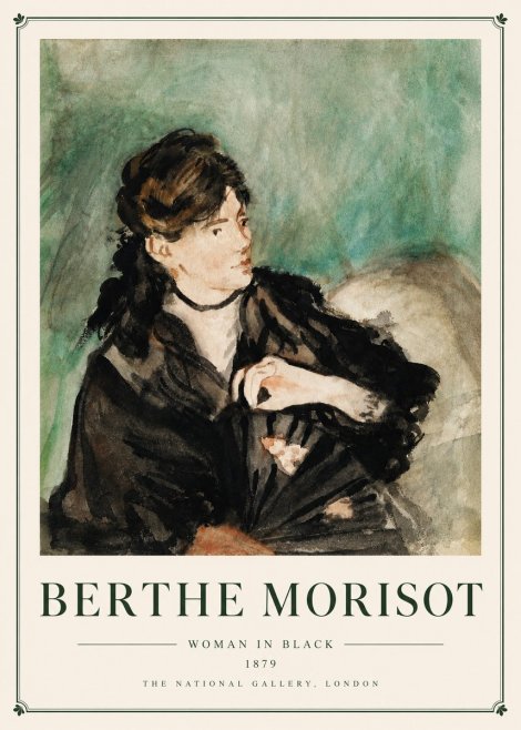 Berthe Morisot Woman in Black No3 - Plakát