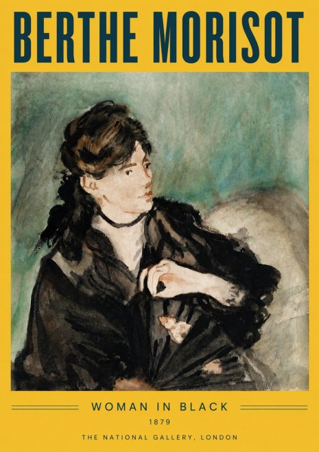 Berthe Morisot Woman in Black No6 - Plakát