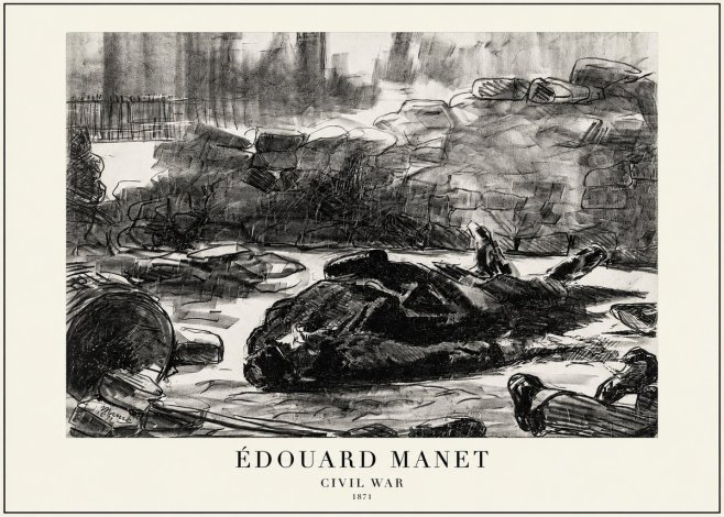 Édouard Manet Civil War No1 - Plakát