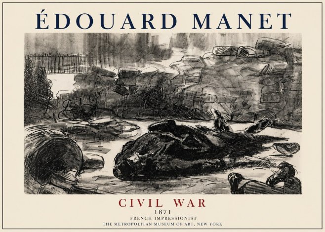 Édouard Manet Civil War No3 - Plakát