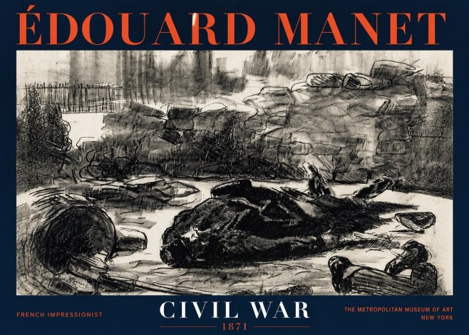 Édouard Manet Civil War No4 - Plakát