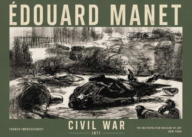 Édouard Manet Civil War No5 - Plakát