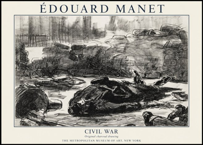 Édouard Manet Civil War No6 - Plakát