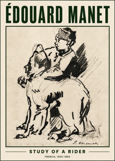 Édouard Manet Study of a Rider No4 - Plakát