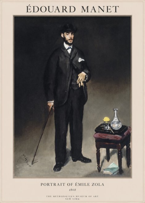 Édouard Manet Portrait of Émile Zola No1 - Plakát