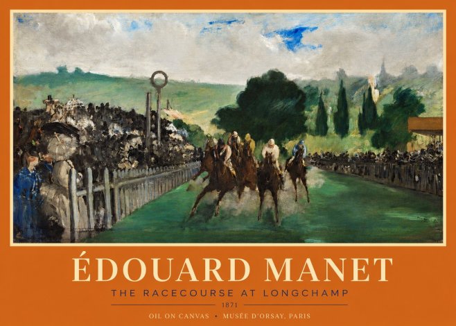 Édouard Manet The Racecourse at Longchamp No3 - Plakát