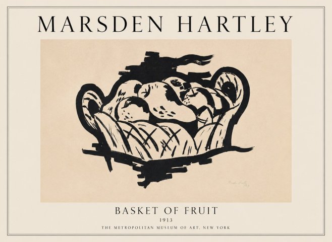 Marsden Hartley Basket of Fruit No1 - Plakát