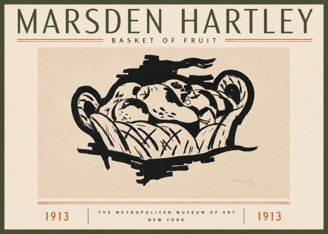 Marsden Hartley Basket of Fruit No4 - Plakát