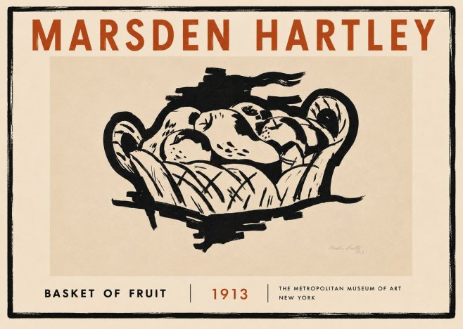 Marsden Hartley Basket of Fruit No6 - Plakát
