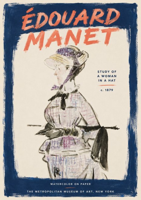 Édouard Manet Study of a Woman in a Hat No3 - Plakát