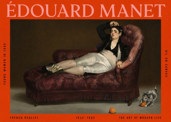 Édouard Manet Young Woman in 1866 No2 - Plakát